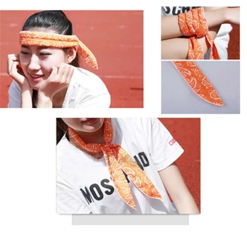 

Summer Neck Scarf Body Cooler Ice Cool Cooling Headband Headband New Fashion Multifunctional Non-toxic silk scarf wholesale