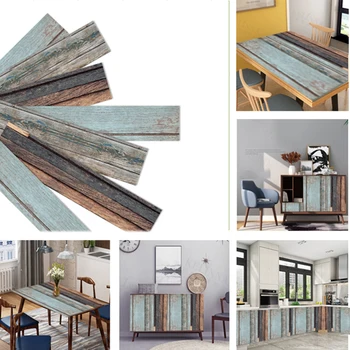 

1/2sets Imitation Wood Grain Floor Tile Board Sticker DIY Self-adhesive Kitchen Home Decal Waterproof Wall Stickers Decoration