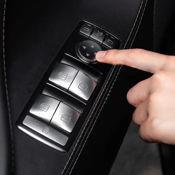 

Protection Window panel trim Interior Car Auto Silver Full Door Switch