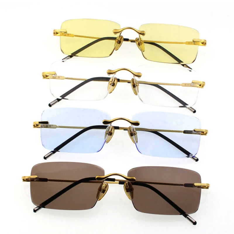 gafas de sol de Estilo Vintage para hombre y mujer anteojos de sol unisex con marco transparente 