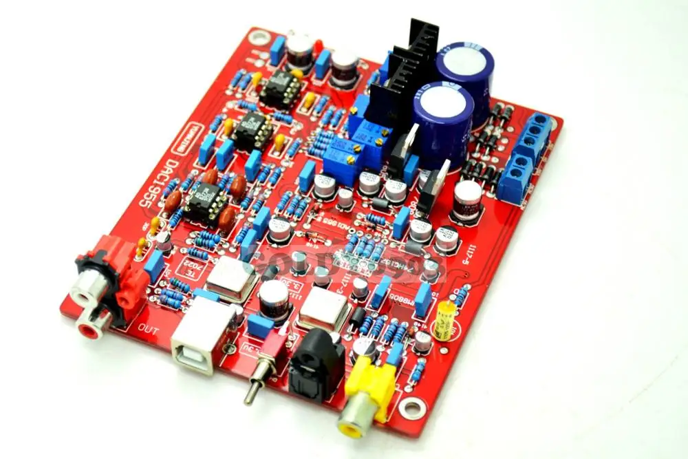 YJ AD1955 + WM8805 + PCM2706 Волокно коаксиальный USB DAC