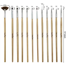 12 шт Маникюрный набор Pencel раскрашивающая Картина Дизайн Акриловый Дизайн ногтей кисти для маникюра украшения набор кистей B-043