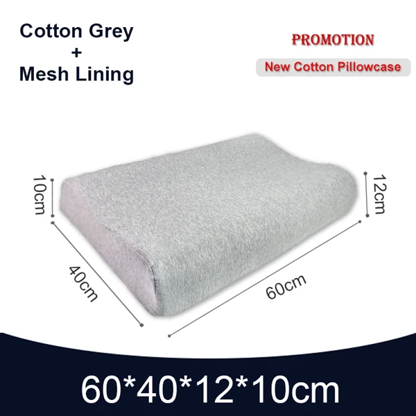 Cotton Grey Фиолетовый Латекс 60x38 Таиланд чистый натуральный ортопедический латекс подушка шеи шейный защитный позвоночник массаж коррекции тела подушки - Цвет: Cotton Grey