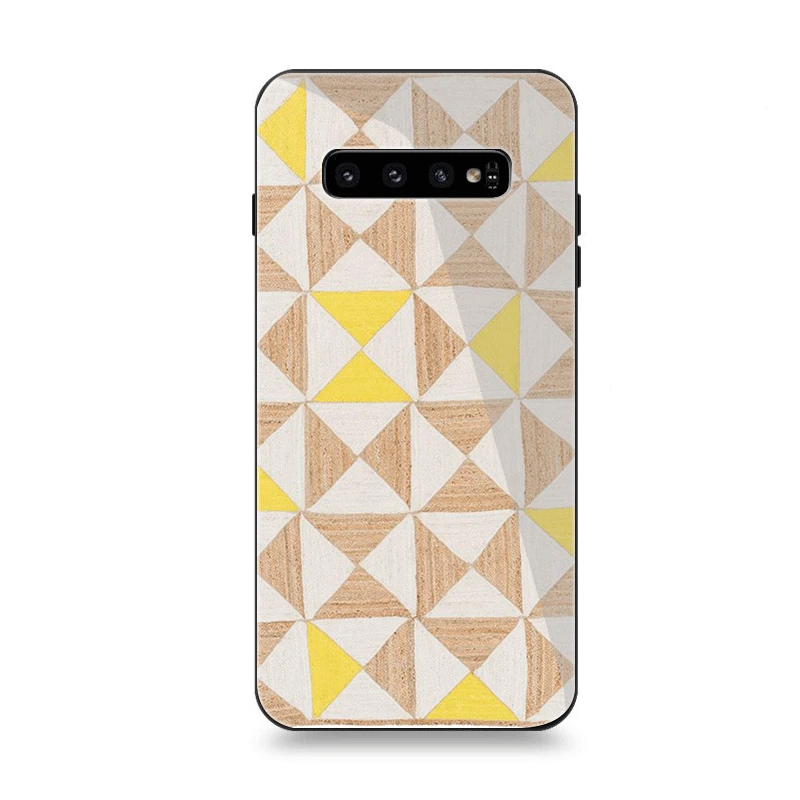 Мобильный чехол для телефона Стекло для samsung A10 A20 A30 A40 A50 A60 A70 S7 край S8 Plus Note 8 9 S10 крышка Треугольники красивый