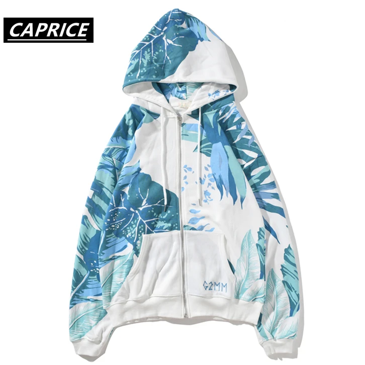 Hip Hop Banana leaf Hoodies Mens Autumn Casual Pullover Sweats Hoodie Male Fashion Skateboards zipper Sweatshirts