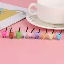 

5pcs/lot Mini 1:12 Dollhouse Miniature Milk Tea Drinks Cup Food Drink Pretend Play Toys
