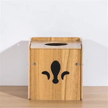 

Creative Wood Tissue Box Desktop Storage Holder DIY Practical Organizer Creative Home Storage Decoration Lovely
