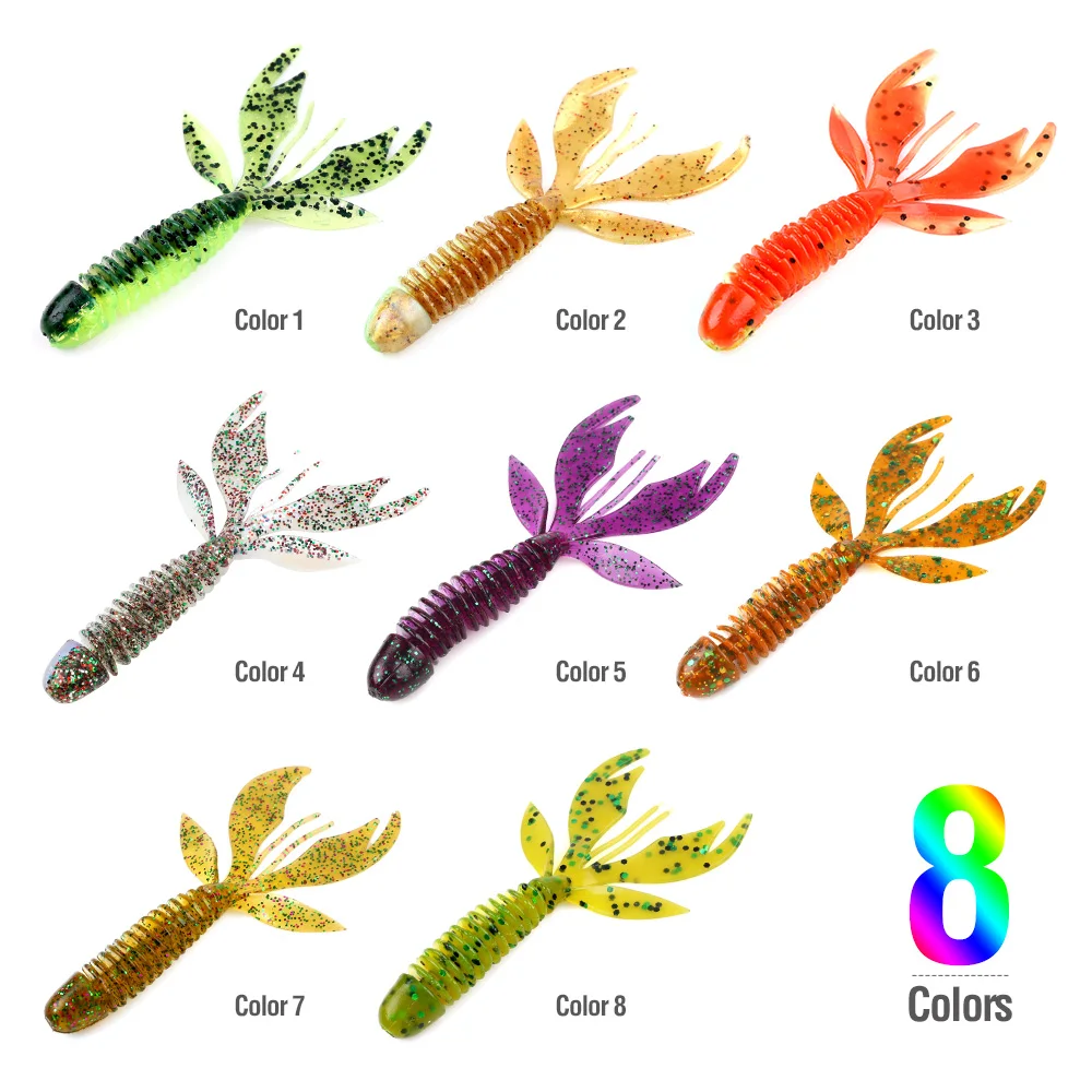 DONQL 10Pcs Soft Silicone Fishing Lure Artificial Worm Rubber Soft Swimbait Lifelike Fishy Smell Lures With 5Pcs Crank Fishhook微信图片_20191102111803 (1)