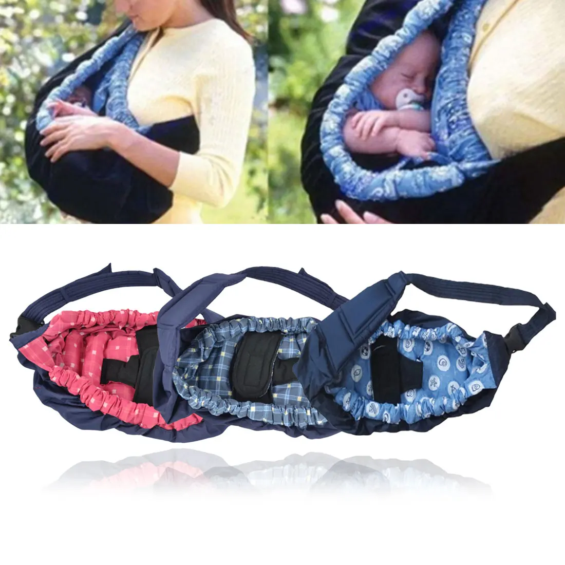 Newborn Baby Carrier Swaddle Sling Infant Nursing Pouch Front Carry Wrap Pure Cotton Breastfeed Feeding Carry Bag