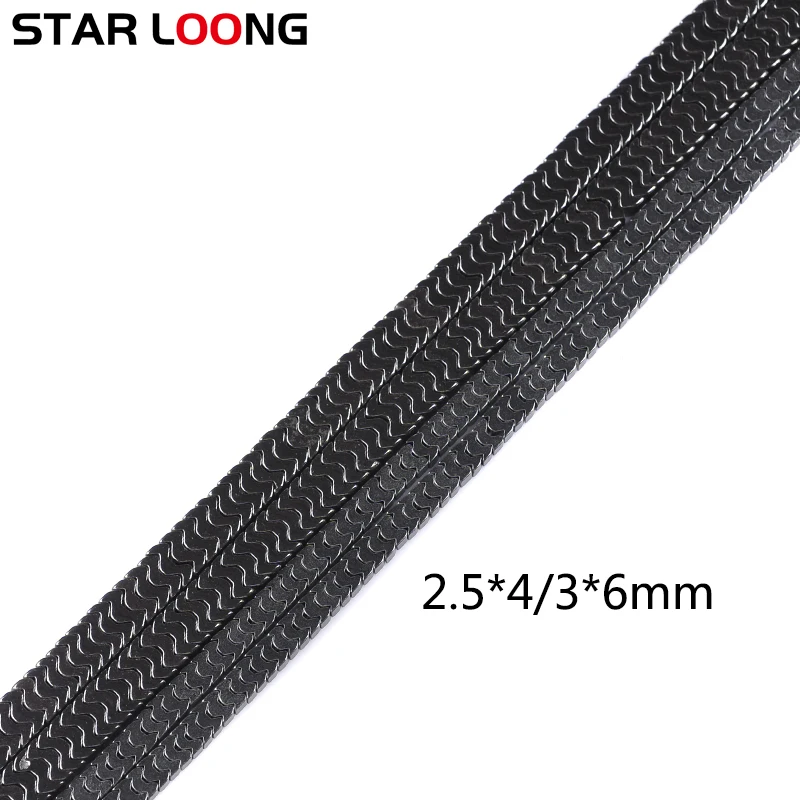 Natural Stone Black Hematite beads Wave shape 2.5*4/3*6mm Irregular Loose bead For DIY Jewelry bracelet Making Accessories | Украшения и