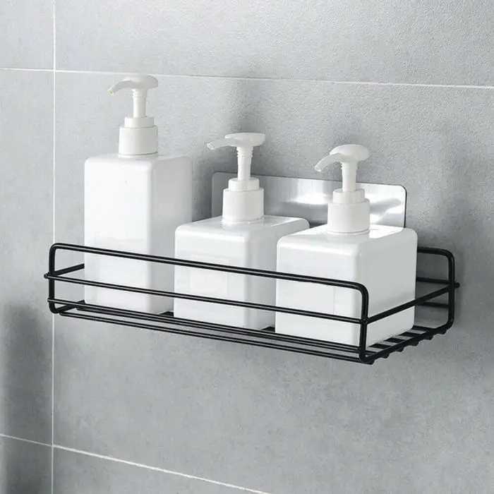 Kitchen Bathroom Shower Caddy Shelf Wall Mount Corner Organizer Storage Rack LBShipping