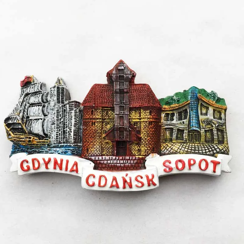 Lychee Gdansk Польша магниты на холодильник здание магнитная наклейка украшение дома