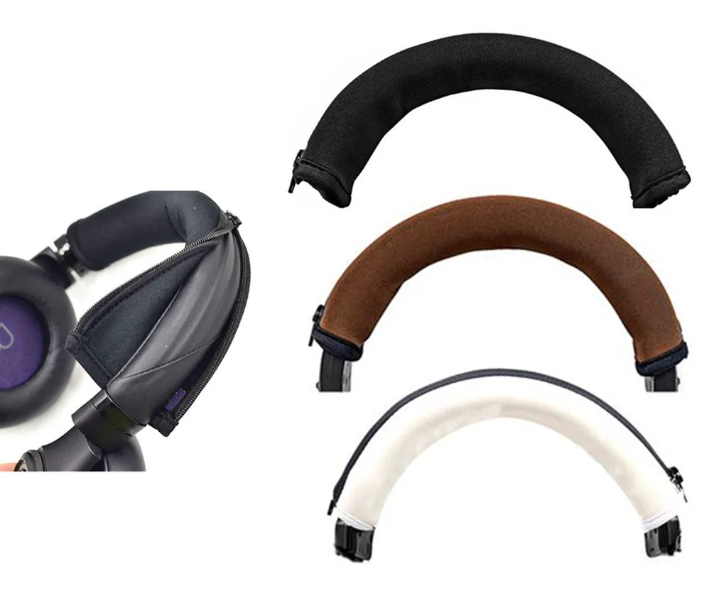 Zippered Headphone Headband Cushion Top Cover Replacement - Premium Spare Parts