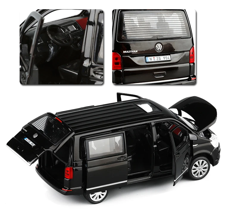 1:32 Высокая симуляция Volkswagen T6 Multivan MPV бизнес автомобиль сплав модель игрушка для мальчиков модель детские подарки Вытяните назад звуковой светильник
