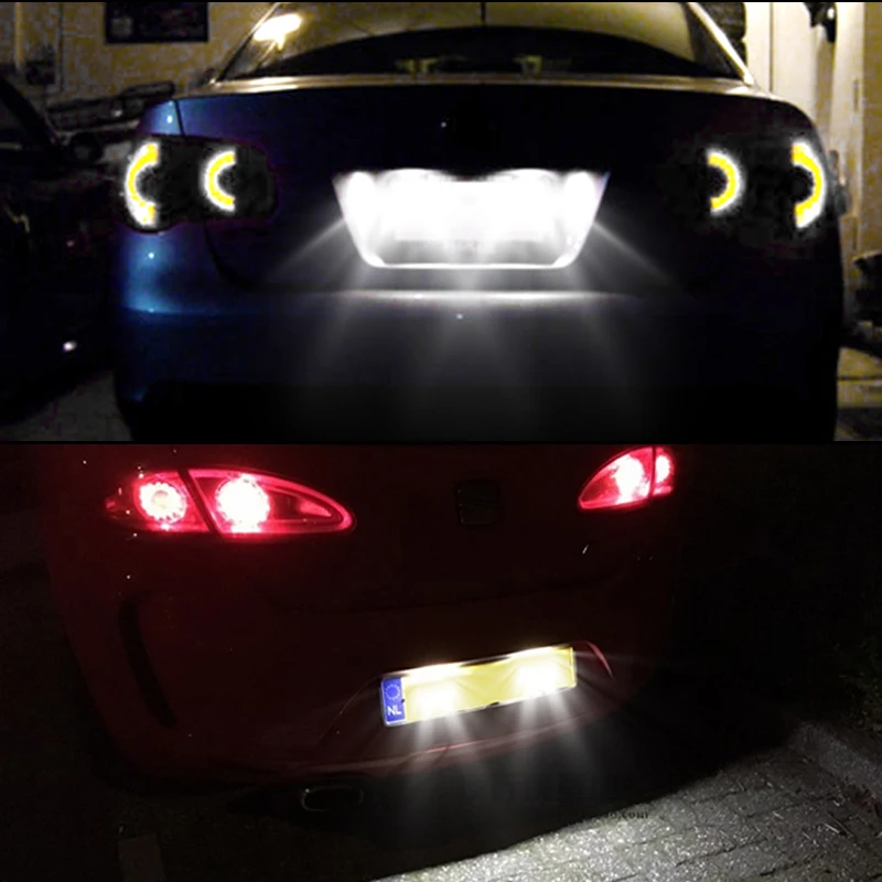 12V Car License Plate Lights Rear Lamp LED Canbus Error Free Automotive Accessor
