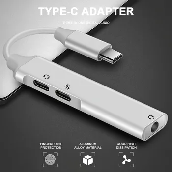 

3-in-1 Type-C 3.5mm Headphone Converter Compitable For Android Mobile Smart Phone PD Charging Adapter For Cell Phone Laptop