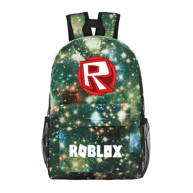 Nebula стиль холст ROBLOX рюкзак для подростков детей мальчиков детей студентов школьные сумки Дорожная сумка на плечо унисекс сумка для ноутбука - Цвет: green c