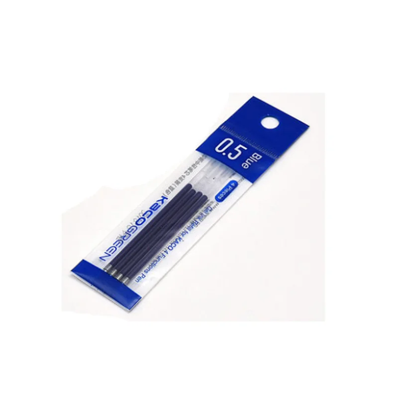 KACO 4 в 1 многофункциональный ручки 0,5 мм цвет: черный, синий красный стержень сменный гелевый ручка, механический карандаш Японская тушь для офиса и школы