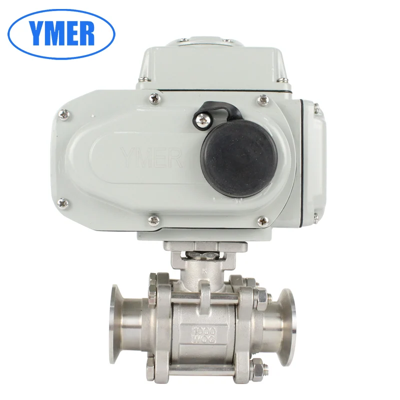 Нержавеющая сталь Электрический патрон шаровой клапан из трех частей высокая платформа быстрая загрузка Электрический шаровой клапан муфта