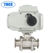 Нержавеющая сталь Электрический патрон шаровой клапан из трех частей высокая платформа быстрая загрузка Электрический шаровой клапан муфта