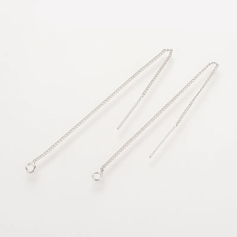 50pcs Brass Ear Threads Stud Earring Findings Making DIY Accessories 82~85x1mm Pin: 0.5mm F50 | Украшения и аксессуары