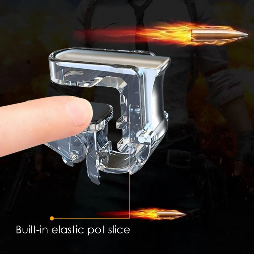 1 Pair PUBG Game Trigger Phone Gaming Controller Gamepad Tools Fire Button Aim Key Auxiliary Hanging Joystick For IPhone Android