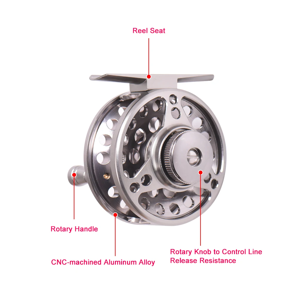 

Aluminum Alloy Fly Fishing Reel BLA40 BLA60 Left/Right Hand Fishing Reel 2+1BB 1:1 CNC Machine Cut Fly Fishing Reel Wheel