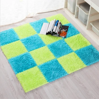 

10PCS Stitched Suede Mats Bedroom Full Of Children 's Bed Blankets Can Be Cut Washed Corridors Carpets 30 * 30cm