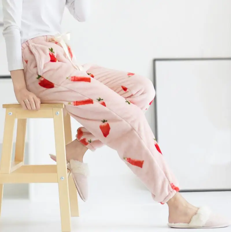 Новые Женские Фланелевые Пижамные Штаны для сна, женские пижамные штаны с принтом Piyamas, удобные панталоны, дышащая Пижама