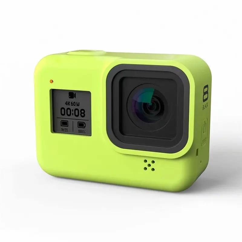 30 шт./лот, силиконовый чехол для Gopro Hero 8, Мягкий защитный чехол для всего тела, чехол для экшн-камеры s с рукояткой