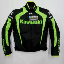Для KAWASAKI мотокросса команды костюм Оксфорд мотоциклетные гоночные куртки ветрозащитный Теплый костюм с защитной экипировкой