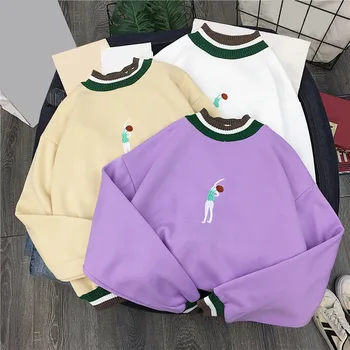 

Women's Autumn Winter Plus Velvet Sweatshirts Women Hoodies Casual All-match Pullover Female 2020 Spring Warm Sweatshirt Ladies