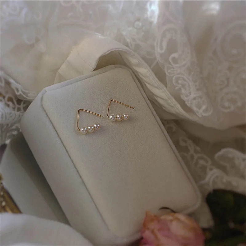 925 Sterling Silver Simple Word Natural Pearl Stud Earrings Women Noble Vintage Mother Day Jewelry Accessories Girlfriend Gift - Image 4