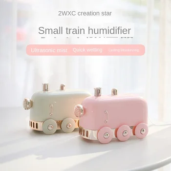 

Miniature Train Humidifier Retro Literary Ventilation Net Red Ultrasonic Mist Humidifier for Home and Office Mute