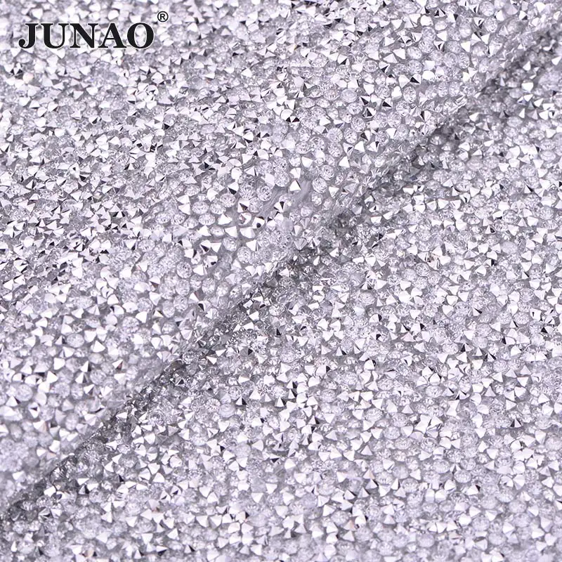 Silver Clear 24*40 см, розовое золото, клей, стразы, сетка, отделка, исправление, кристалл, ткань, лист, стразы, лента, смола, бусины, аппликация для рукоделия - Цвет: Silver Clear