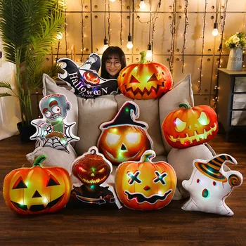 

LED Halloween Pumpkin Pillow ghost voice zombie Terror atmosphere Stuffed Bed Pillow HOME Decor funny Gift for friend