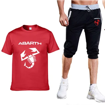 

Trend Hedging Men T Shirts ABARTH Car Logo Print Casual Cotton Short Sleeve Pullover Men T-shirt Pants Suit Men Clothing Selling
