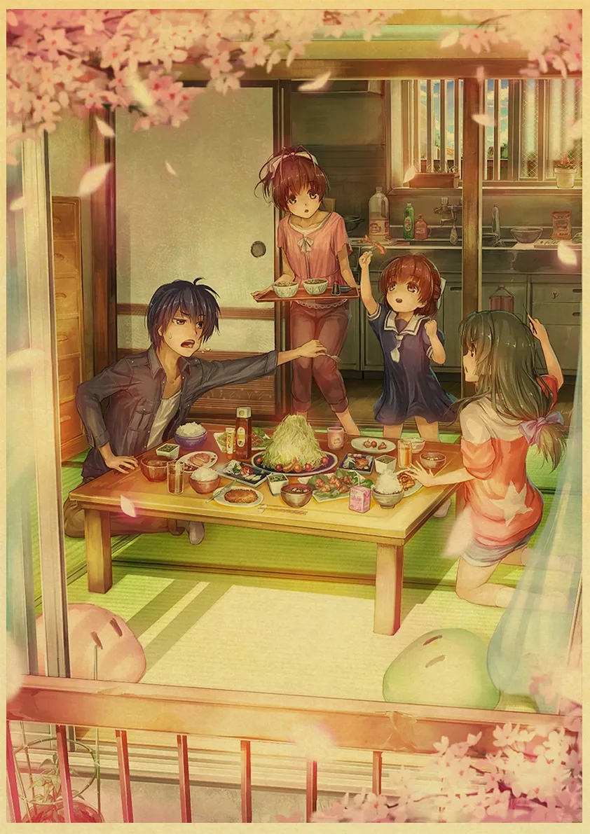 154841 Clannad After Story Animation Art Wall Print Poster