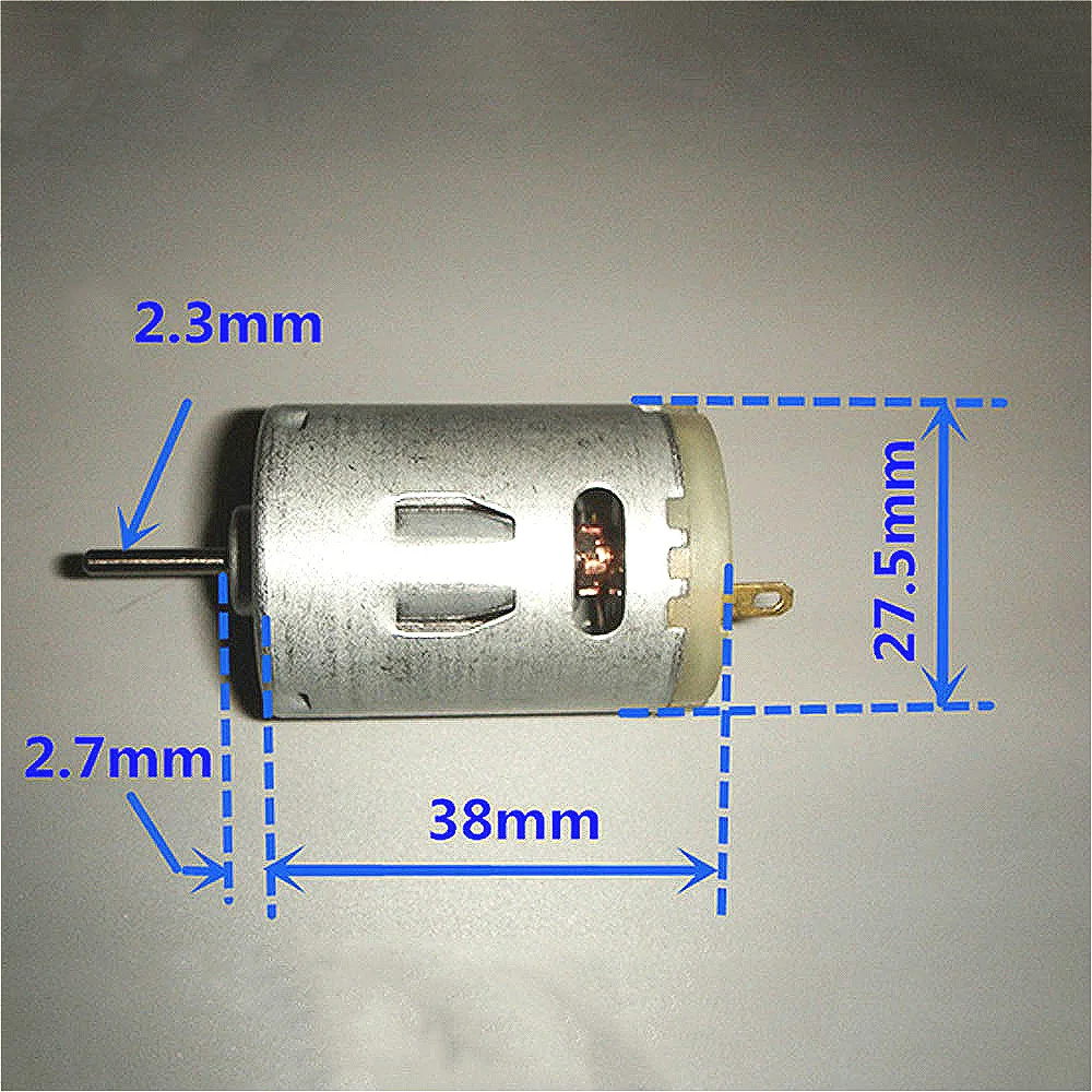 DC 12V 36V Микро Мини RS 385 мотор круглый 27 5mm 24V высокоскоростная углеродная щетка DIY