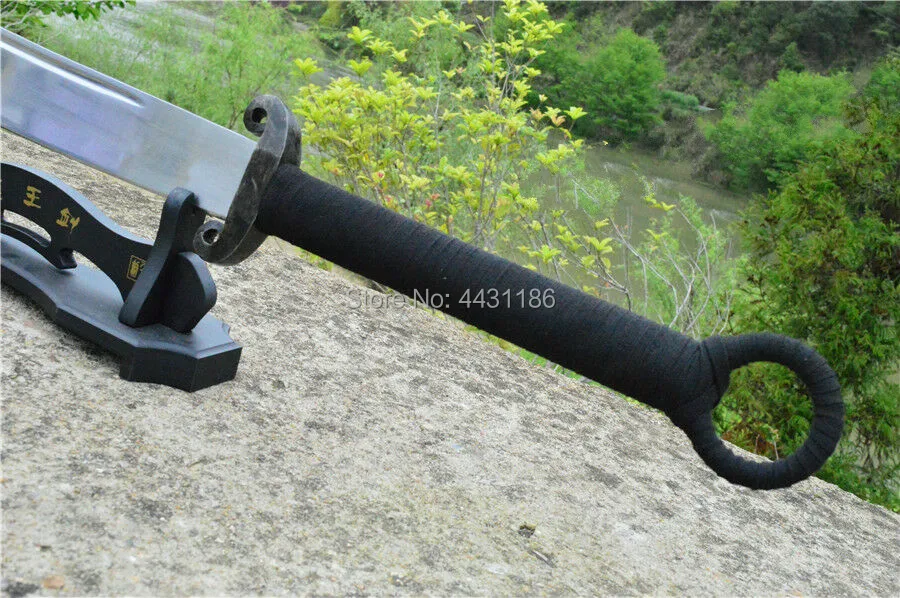 Chinese Red Army Battle Saber Tradition KungFu Broadsword Sword WuShu Da Dao Sharp 1090Carbon Steel Outdoors/Hunting Broad Knife