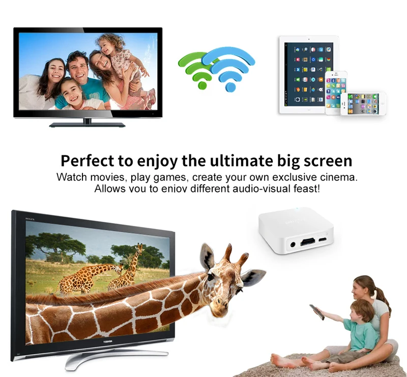 Mira экран автомобильный беспроводной Wifi Дисплей Anycast экран зеркальное отображение hdmi AV палка видео адаптер приемник ключ для ios android к телевизору