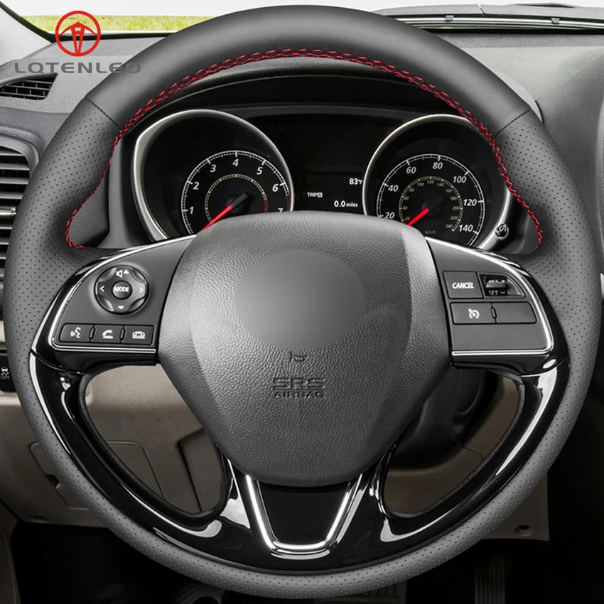 LQTENLEO черный натуральная кожа DIY чехол рулевого колеса автомобиля для Mitsubishi Outlander ASX- Eclipse Cross