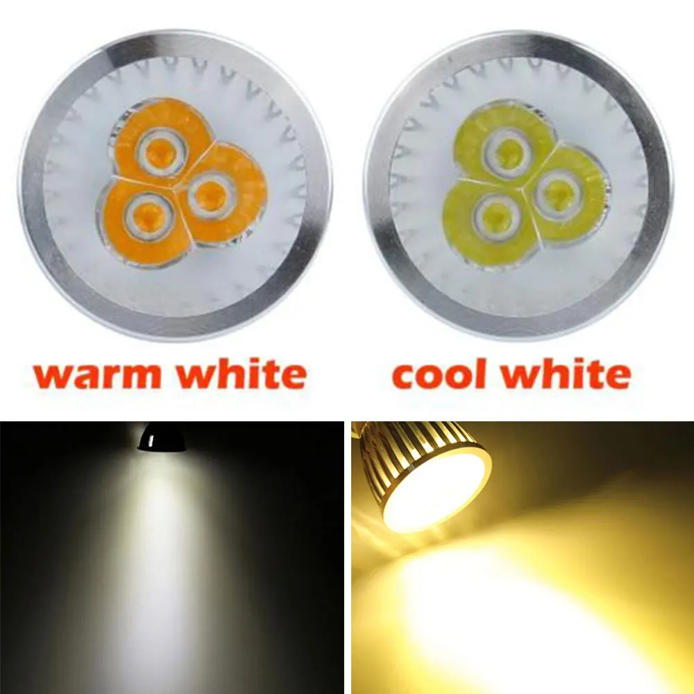 GU10 9W Dimmable прожекторы ультра яркий белый/теплый белый алюминий 300LM 85-265V