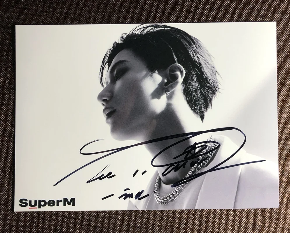 Ручная подписка SuperM LeeTaemin фото с автографом SHINEE 5*7 092019N4