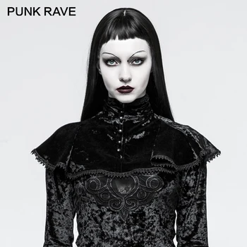 

PUNK RAVE Ladies Costumes Gothic Cemetery Black Velvet Cape Scarves Wraps Poncho Stole Winter
