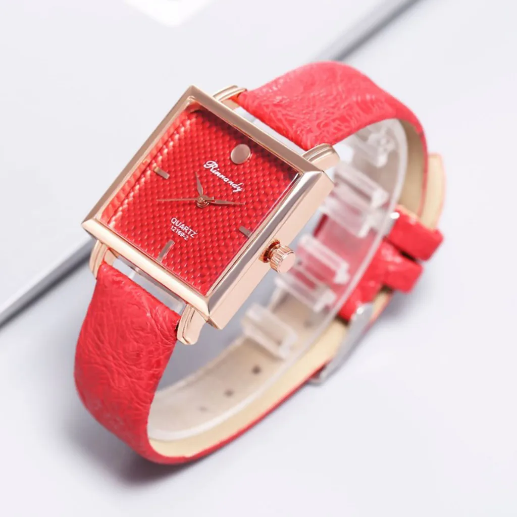

Kol Saati Luxury Brand Women Watches Casual Fashion Quartz Ladies Watch Leather Square Bracelet Watch Wrist Watch Clock Gift #W