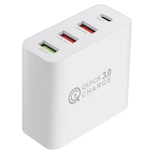 4-Порты и разъёмы USB Зарядное устройство адаптер быстрой зарядки QC3.0 для путешествий на мобильный телефон для быстрого настенного Зарядное устройство LHB99