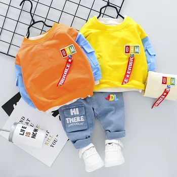 

Toddler Baby Girls Boys Clothing Sets Spring Autumn Kids Outfits T-shirt+Pants 2pcs Tracksuit Children Clothes Sport Suit