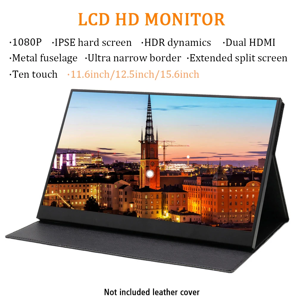  1920x1080 Thin Portable LCD HD 15.6 Inch Touch Screen Display HDMI For LaptopPhoneXboxSwitch And Ps