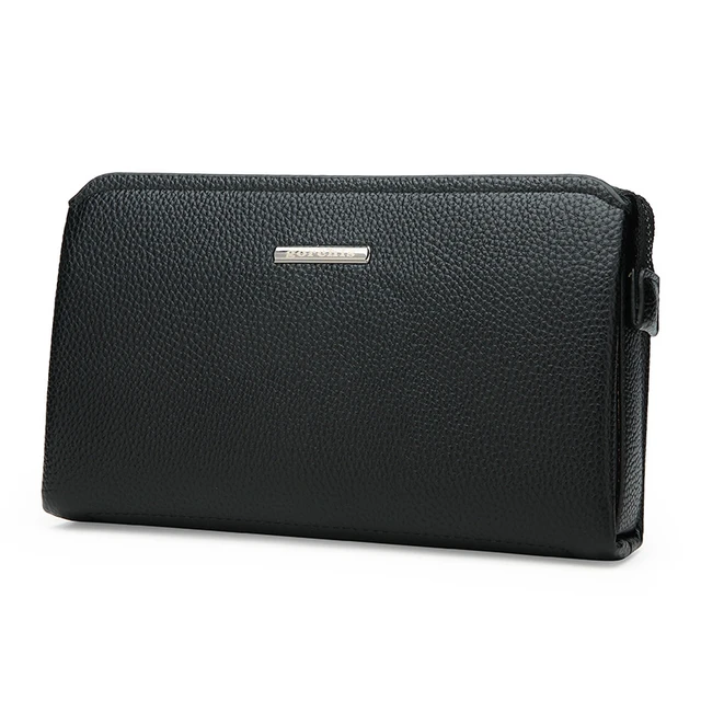 Luxury Brand Men Clutch Bag Leather Envelope Long Purse Money Bag Business  Wristlet Phone Wallet Male Casual Handy Bag For IPAD - AliExpress